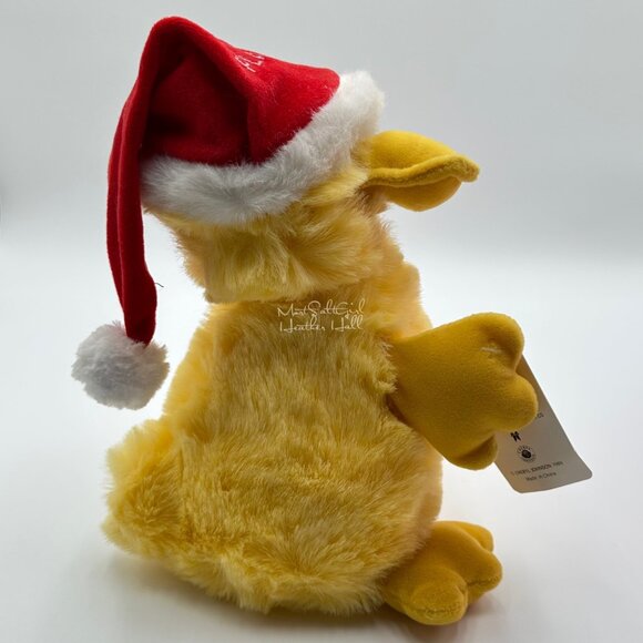 Vintage 1989 Deadstock Platty Santa Duck Plush Yellow By Cheryl Johnson - Picture 8 of 16